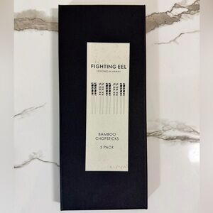 Fighting Eel Black Bamboo Chopsticks Set - 5 Pack